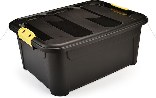 Viosarp New Gen Kunststoff Aufbewahrungsbox mit Deckel Schwarz 48.5x36.5x21.5cm