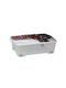 ArtPlast Plastic Storage Box with Wheels and Lid Transparent 56x39x18cm