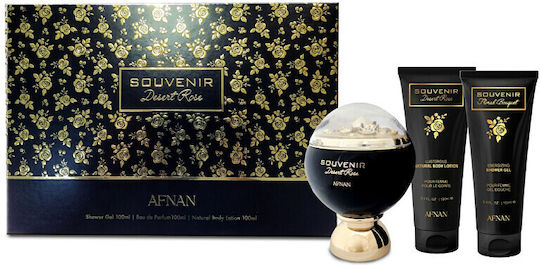 Afnan Souvenir Desert Rose Duftset mit Eau de Parfum und Duschgel 3 Stück