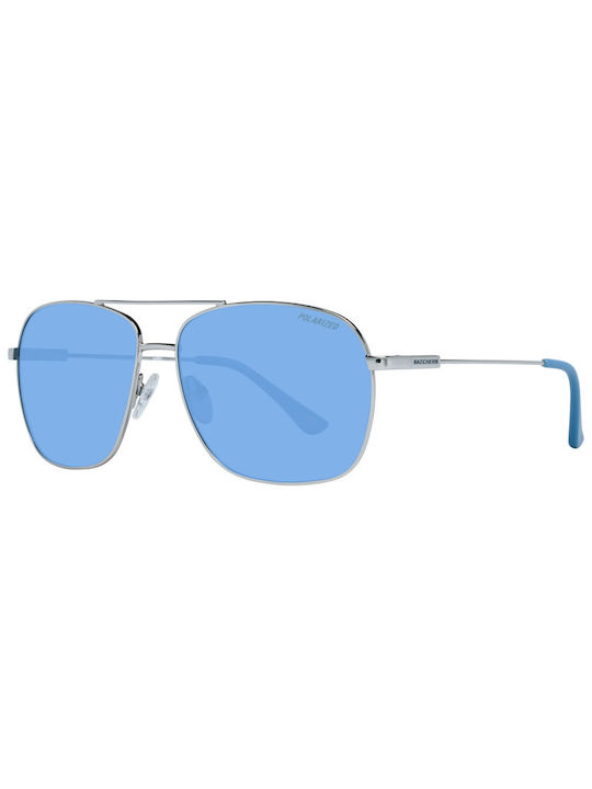 Skechers Γυαλιά Ηλίου με Ασημί Μεταλλικό Σκελετό και Μπλε Φακό SE6114 10V