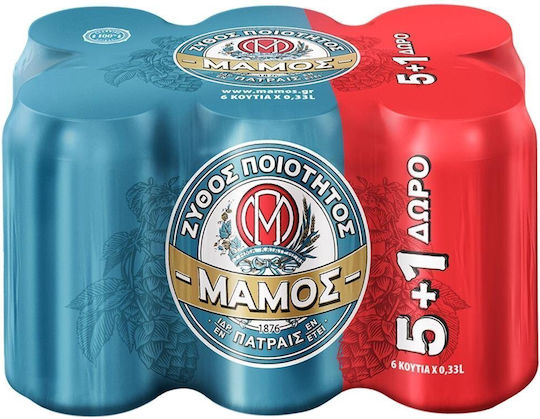 Μάμος Μπύρα Pilsner Κουτί 6x330ml 5+1 Δώρο