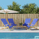 vidaXL Set 4 Hotel Face Towels 135x60 cm 400gsm Blue