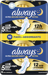 Always Ultra Secure Night Extra Duo 10 Τεμάχια