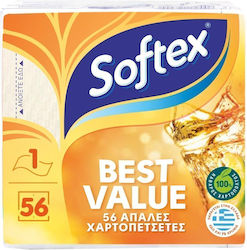 Softex Χαρτοπετσέτες Λευκές 56φύλλων 0,086kg