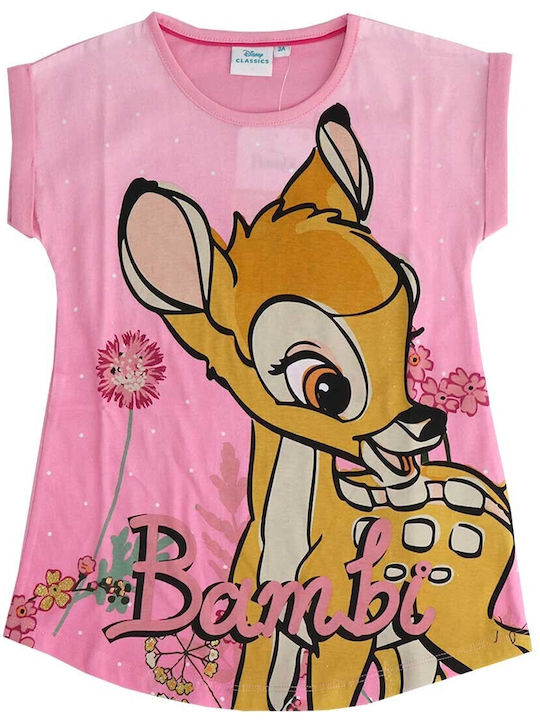 Disney Kids Cotton Nightdress Pink