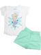 Disney Kids' Pajamas Summer White Frozen