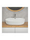 ML-Design Aufgesetztes Waschbecken Keramik 60x40x12cm Weiß