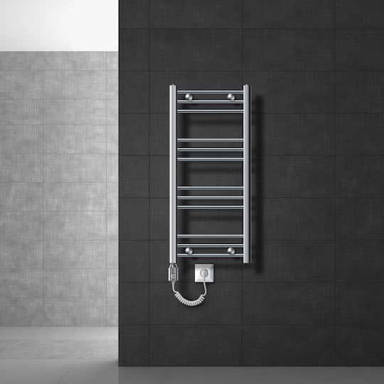 ECD Germany Elektrische Handtuchheizkörper 600W 80x40cm Silber