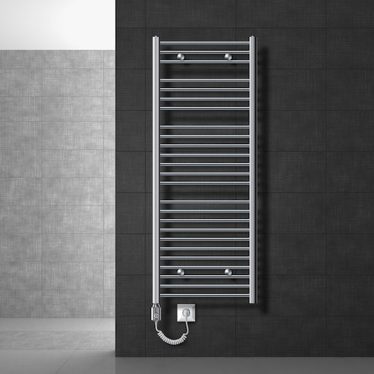 ECD Germany Ηλεκτρική Πετσετοκρεμάστρα 1200W 150x60cm Ασημί