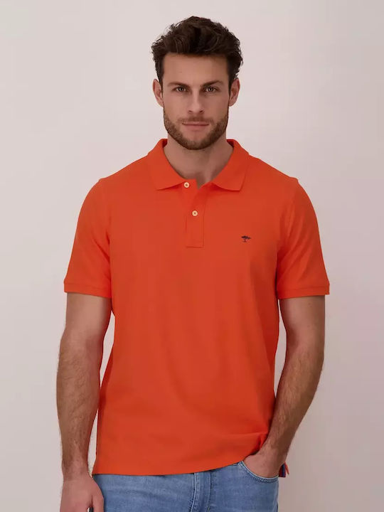 Fynch Hatton Men's Short Sleeve Blouse Polo Orange