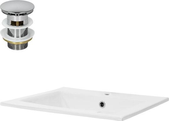 ML-Design Inset / Countertop Sink Ceramic 45x22.5x42cm White