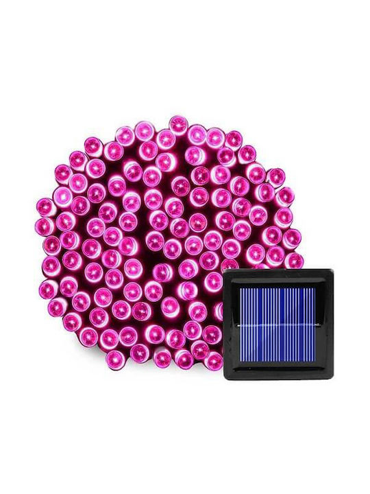 100 Λαμπάκια LED 10μ. Ροζ Ηλιακά σε Σειρά