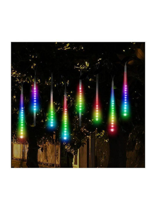 8 Λαμπάκια LED 50εκ Πολύχρωμα τύπου Βροχή 8