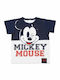 Kinderoberteile Kurzärmelig Weiß Mickey Mouse