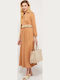 Midi Shirt Dress Dress Brown