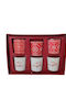 Christmas Glass Candle 7x6.5cm 6pcs