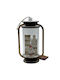 Christmas Wood Bronze Lantern 21x10cm