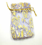 Fabric Pouch for Gift Purple 7x9cm.