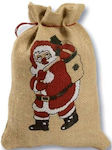 Folia Fabric Christmas Sack for Gift Multicolored 17x25cm.