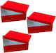 General Trade Paper Box for Gift Red 3 Pieces