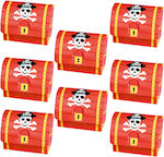 Amscan Paper Box for Gift with Theme "Pirates" Multicolour 8.2x6.3x10.7cm. 8pcs