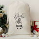 Fly Digital Fabric Christmas Sack for Gift White 50x75cm.