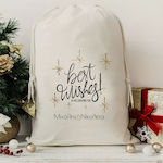 Fly Digital Fabric Christmas Sack for Gift White 50x75cm.