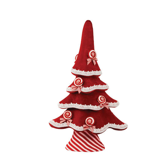 Christmas Decorative Fabric Tree 75cm Red