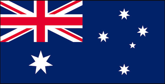 Flag of Australia Polyester Perforated 25x18cm