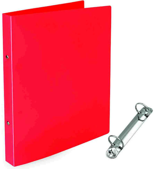 Archetypon Clipboard with 2 Rings 2/32 for Paper A4 Red Binder 1pcs