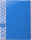 Clipboard Flexible with 10 plastic sleeves Slides for Paper A4 Blue 1pcs