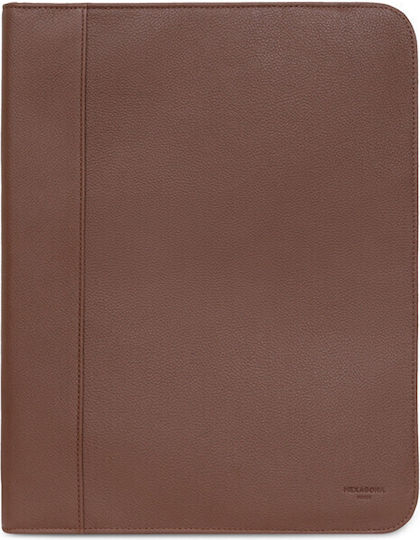Hexagona Clipboard Bifold Conference for Paper A4 Brown 1pcs