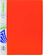 G.A.T. Clipboard Flexible with 60 plastic sleeves Slides for Paper A4 Orange 1pcs