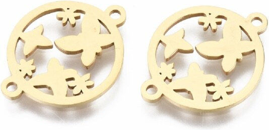 Metallic Pendant Motif for Jewelry Gold 2.1x1.6cm.