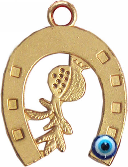 Tatu Moyo Charms Metallic Pendant Motif for Jewelry Gold in Shape Pomegranate Set 10pcs