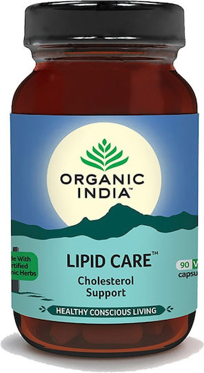 Organic India Lipid Care Ειδικό Συμπλήρωμα Διατροφής 90 φυτικές κάψουλες