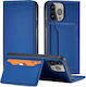 Magnet Brieftasche Leder / Synthetisches Leder Blau (Galaxy S23 Ultra)
