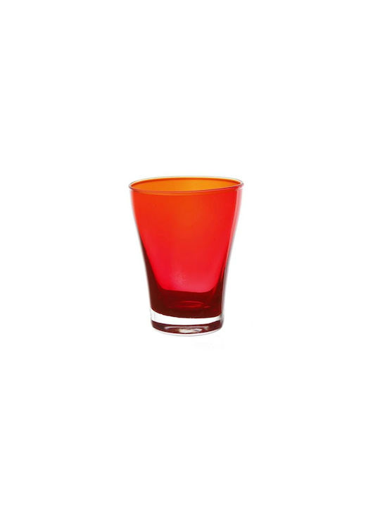 Glass Set Water made of Glass in Orange Color 200ml 6pcs