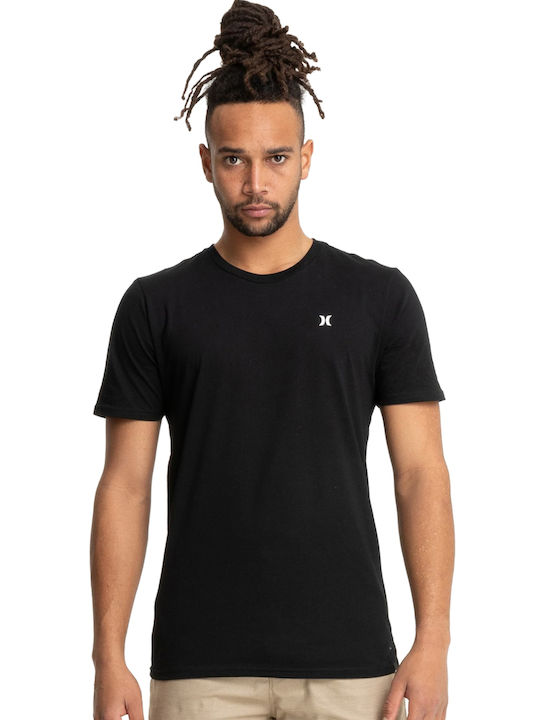 Hurley Bărbați T-shirt Sportiv cu Mânecă Scurtă Negru
