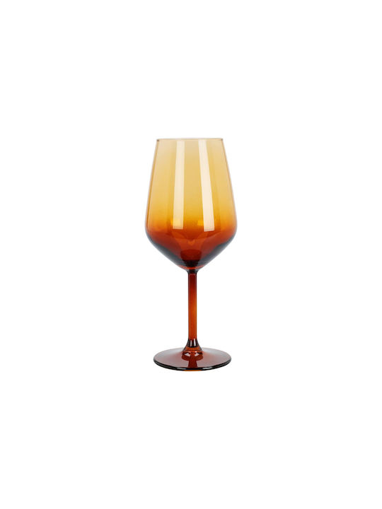 Glass for White Wine made of Glass in Honey Color Goblet 425ml 1pcs