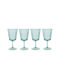 Laura Ashley Set Gläser Wasser aus Glas Green 380ml 4Stück