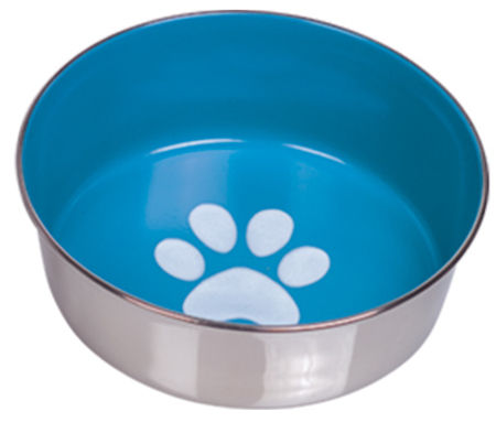 Nobby Bol din oțel inoxidabil Mâncare & Apă pentru Câine & Pisică 1.15lt 16.5cm în Culoare Albastru