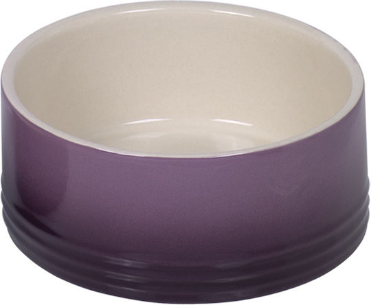 Nobby Ceramică Bol Mâncare & Apă pentru Câine & Pisică 550ml 15cm în Culoare Violet