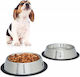 Relaxdays Stainless Steel Bowl Food & Water for Dog & Cat 500ml 30cm in Silver Color 2pcs