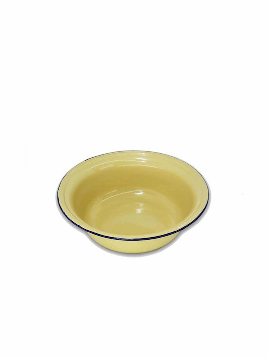 Plate Soup Emaye Yellow 1pcs