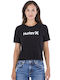 Hurley Femeie Crop Tricou Negru