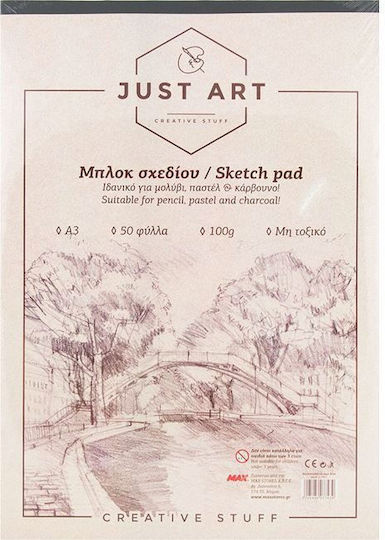 Just Art Μπλοκ Σχεδίου A3 29.7x42cm