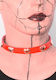 Kinksters hearts Choker sexy Roșu