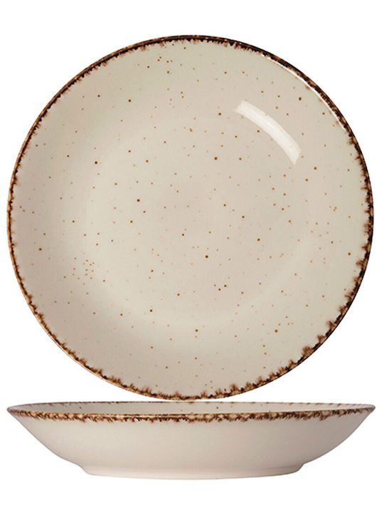 Porline Porselen Plate Soup made of Porcelain Beige