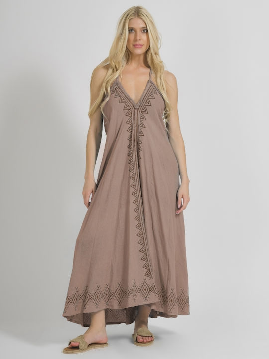 Ble Resort Collection Sommer Maxi Kleid Beige